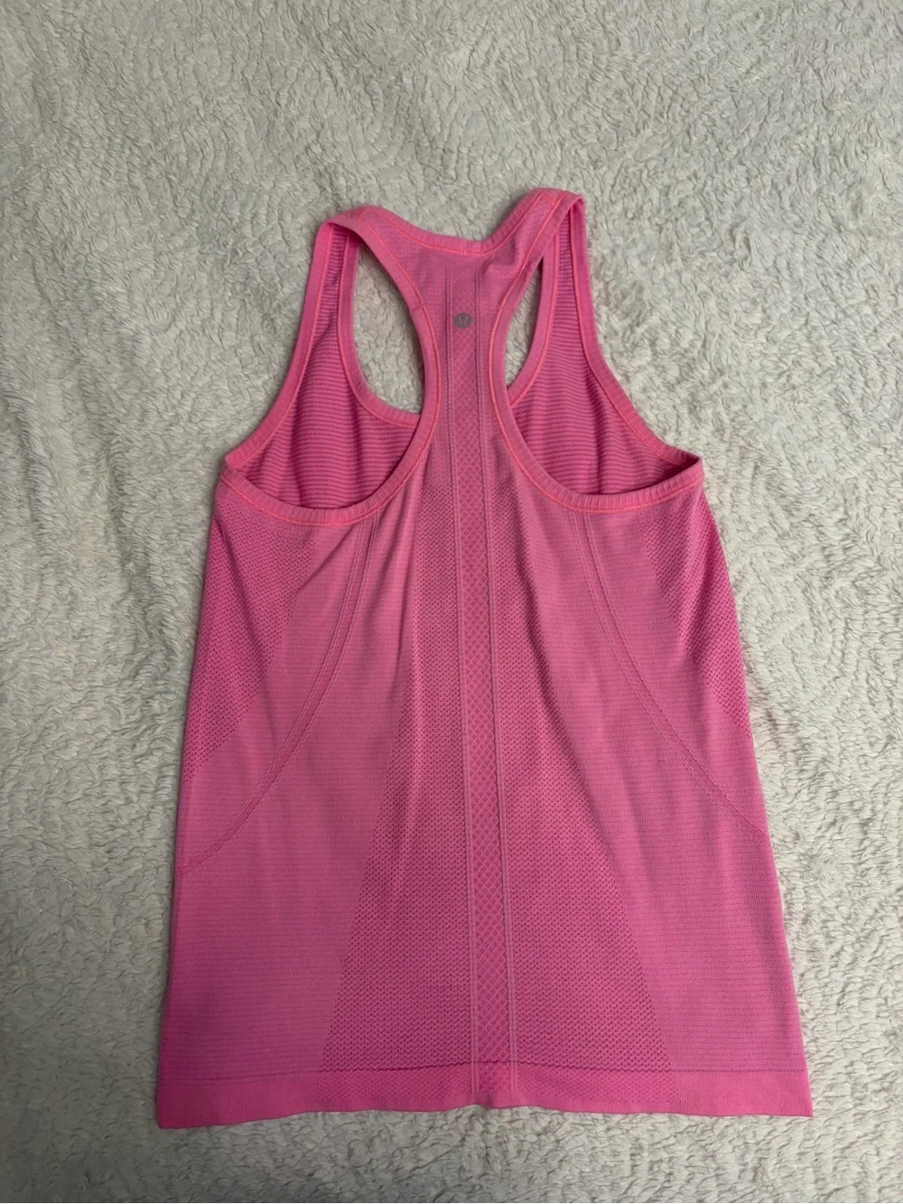 lululemon athletica Pink Racerback Mesh-Panel Tank Top
